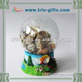 Shell inside customized resin glass snow ball